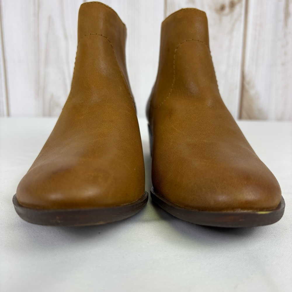 Lucky Brand Leather Booties Versatile Dressy Comfort Ankle Boots Brown Size 5.5 - Picture 7 of 14